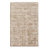 Kurzflor Teppich Viskose Handgewebt | Flauschiger Flachflor fürs Wohnzimmer, Esszimmer, Schlafzimmer oder Kinderzimmer | Beige